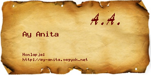 Ay Anita névjegykártya