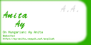 anita ay business card